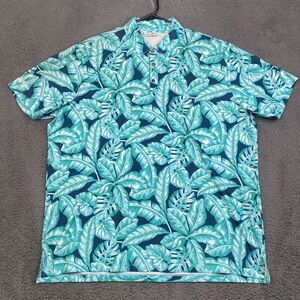 Kenny Flowers Tropical Floral Polo Short Sleeve Active Shirt Men’s Size XXL 2XL